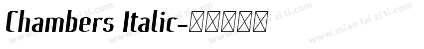 Chambers Italic字体转换